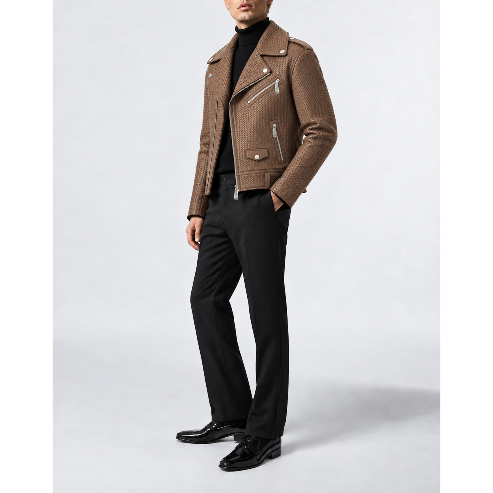 PHILIPP PLEIN Chaqueta biker de cuero