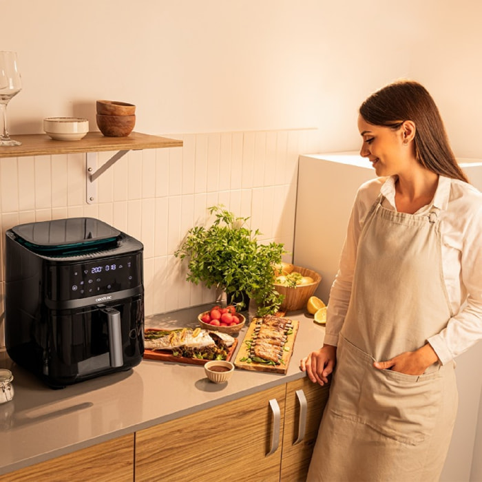 Freidora de Aire sin Aceite de 7 L Air Fryer Cecofry Mist 7000. 1700 W, 4 en 1: