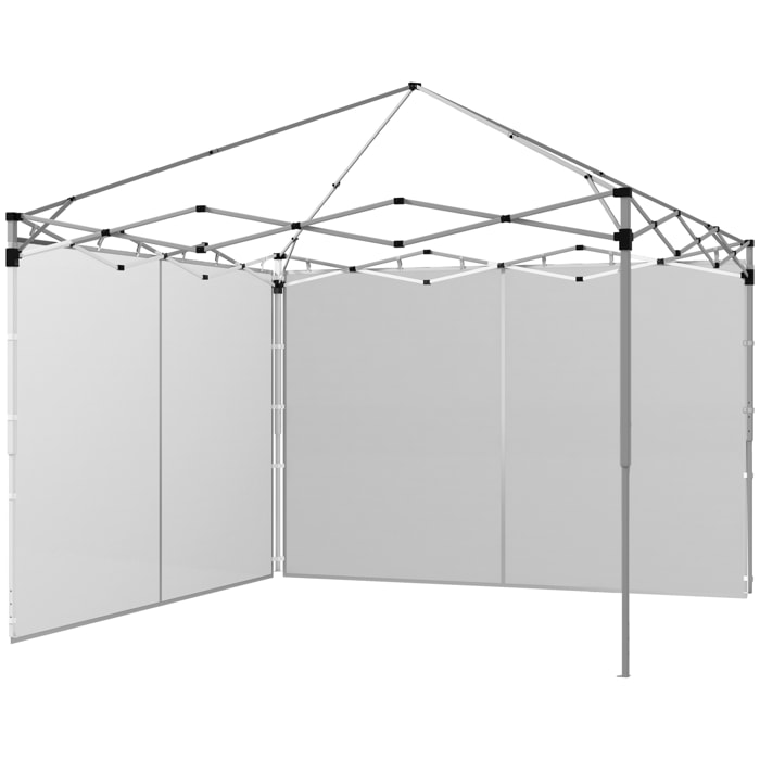 Lot de 2 panneaux latéraux barnum tonnelle 6x3 m ou 3x3 m oxford blanc