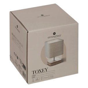 Lampe "Toxey" beige H21cm