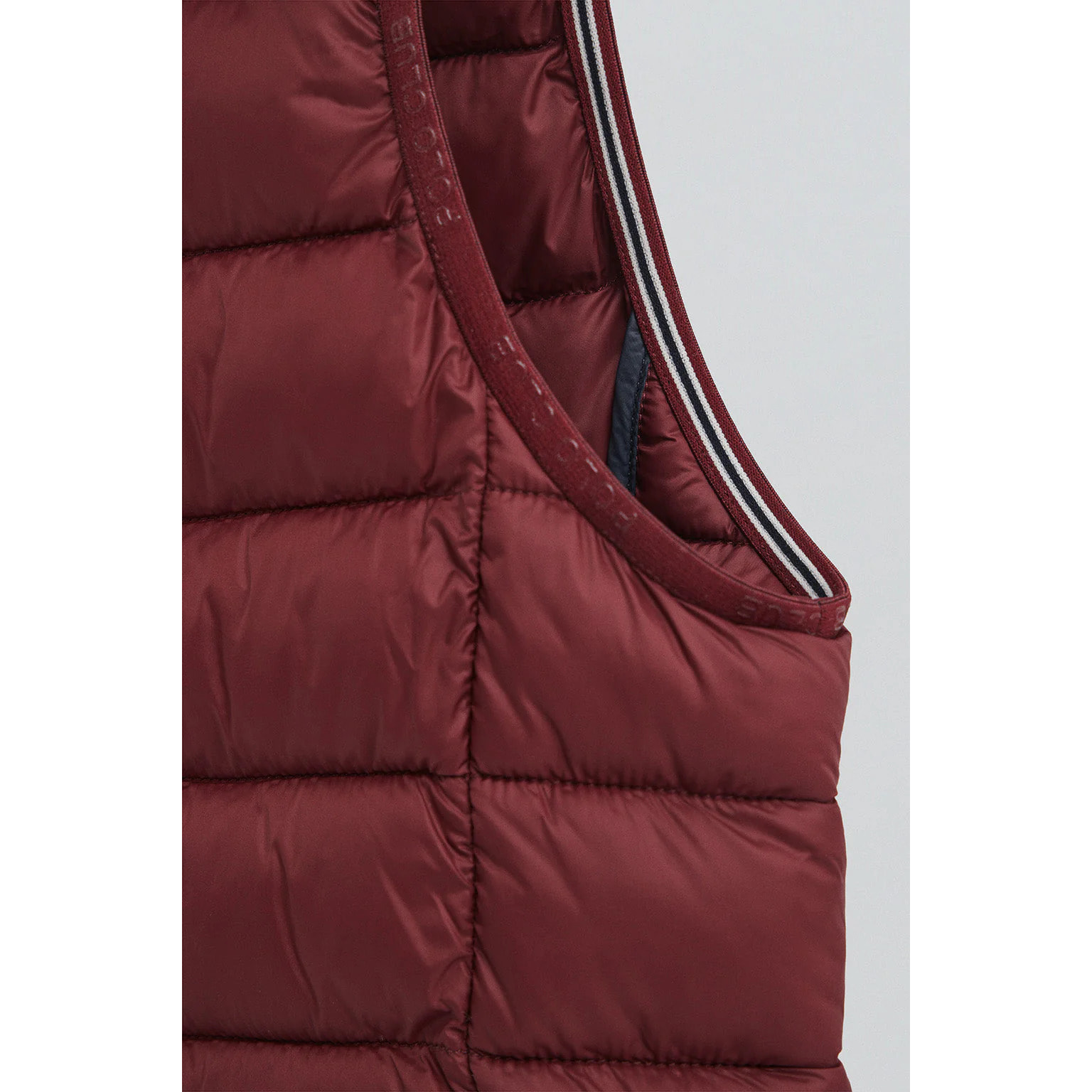 Gilet ultralight granata con logo Rigby Go
