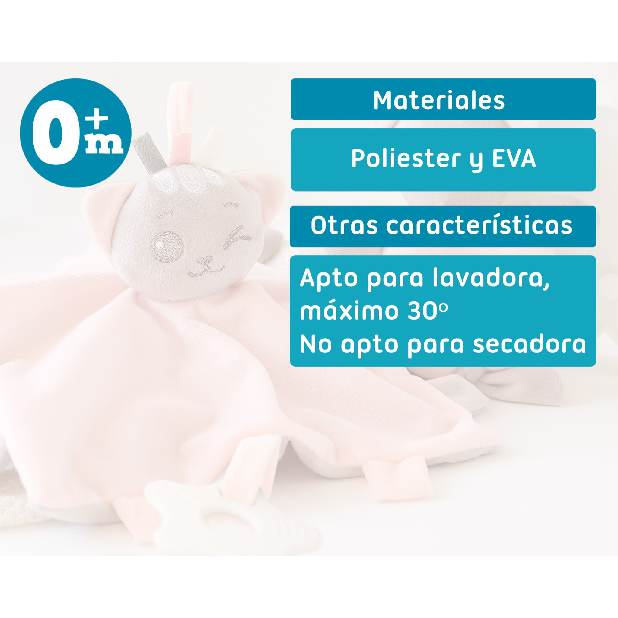 SET DOUDOU Y SONAJERO GATITO ROSA