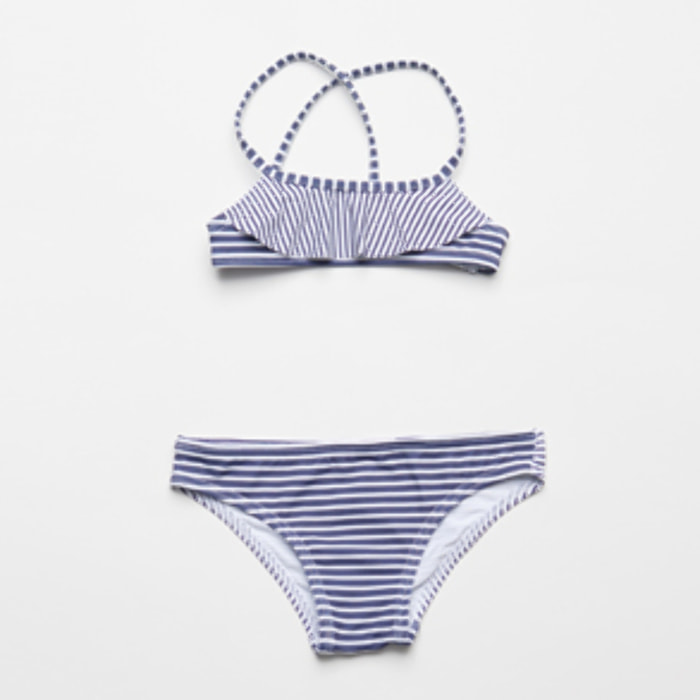 BIKINI RAYAS AZUL Y BLANCO