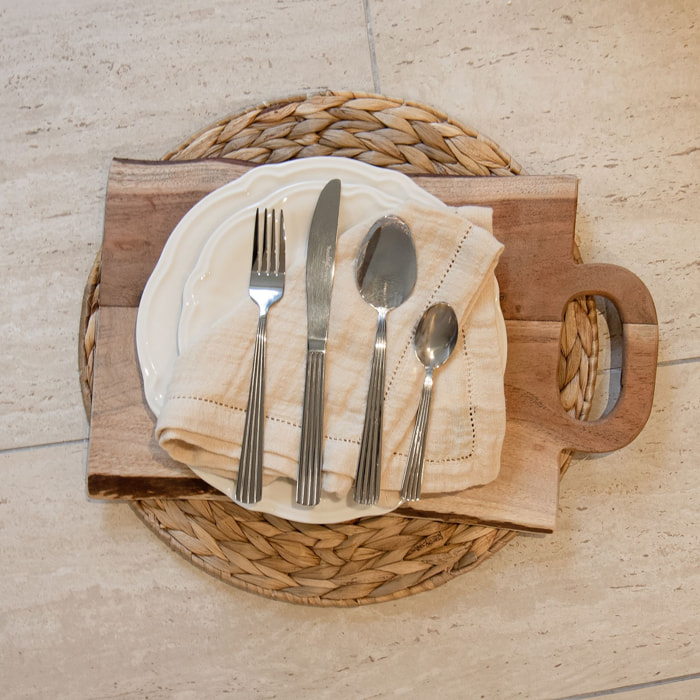 Lot de 6 fourchettes en acier inoxydable  LOUISE