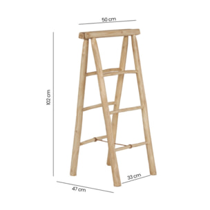 Échelle porte-serviettes en teck clair 3 niveaux H. 102 cm – RUBI