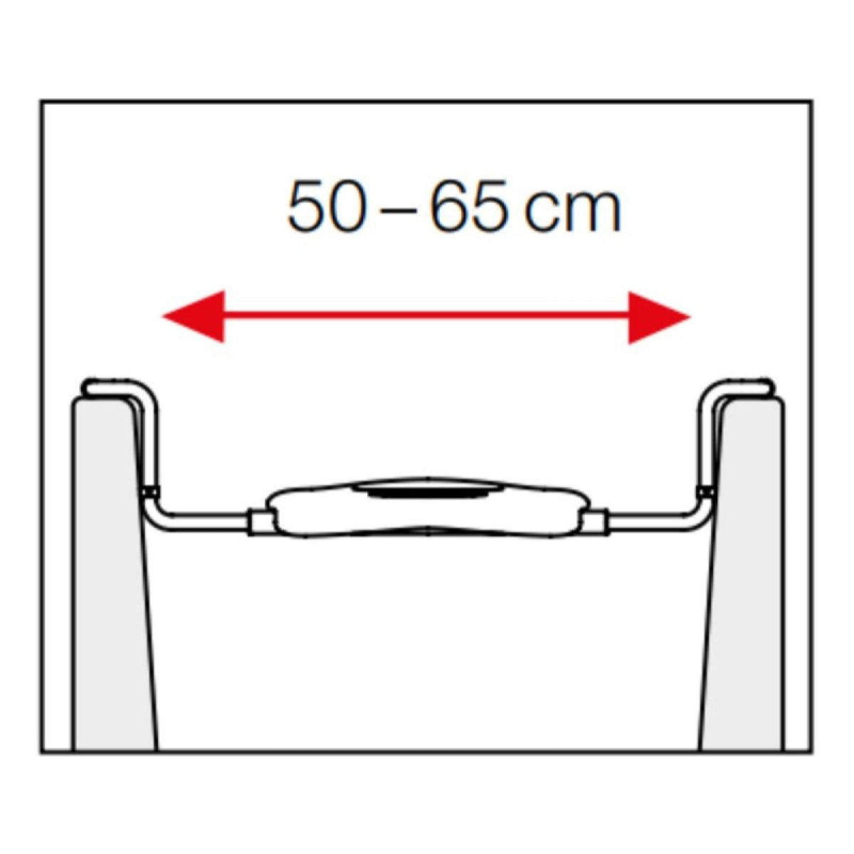 Grand siège télescopique de baignoire inoxydable Blanc Spirella