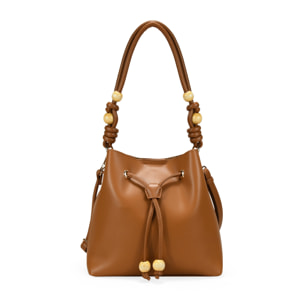 Bolso cubo tostado con doble asa