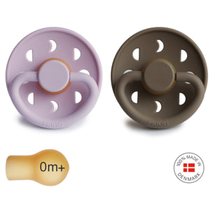 Frigg Pack 2 Chupetes Block Latex Moon Phase