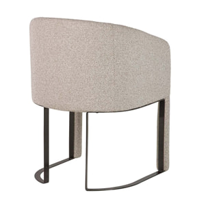 Butaca Chenilla Metal Dorado Tacoma 60x59x83 Cm