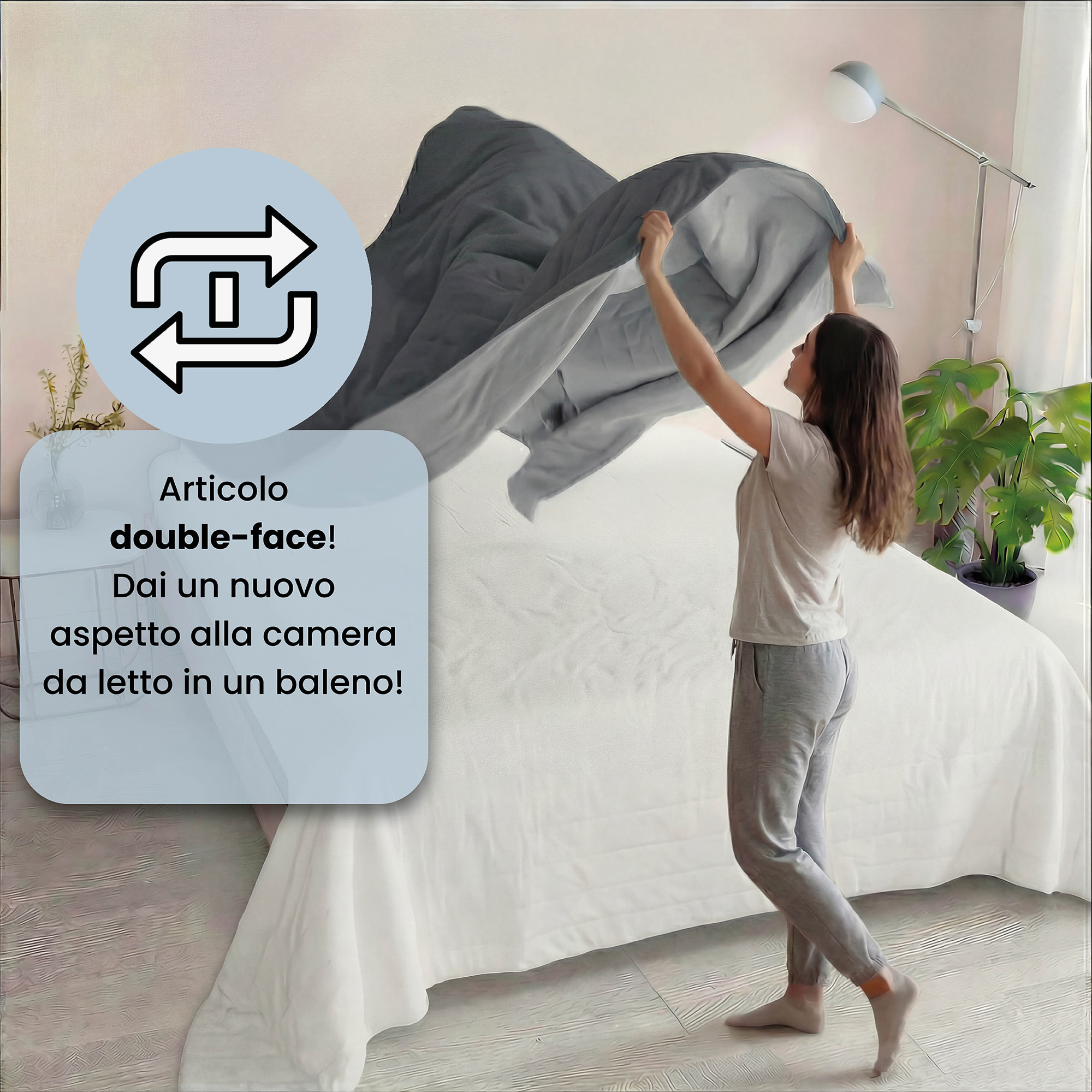 TRAPUNTINO WATER WASHED - 100% Microfibra