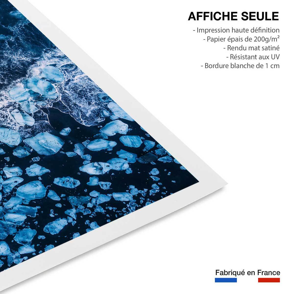 Affiche iceland diamond beach Affiche seule