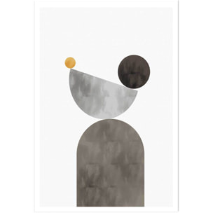 Affiche Lévitation courbe beige Affiche seule