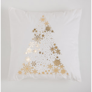 Housse de coussin ARBRE BLANC OR