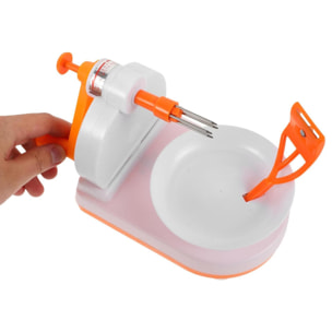 Pelador de fruta de plástico abs color naranja y blanco