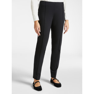 Elena Mirò - Pantalones slim fit de punto milano - Negro