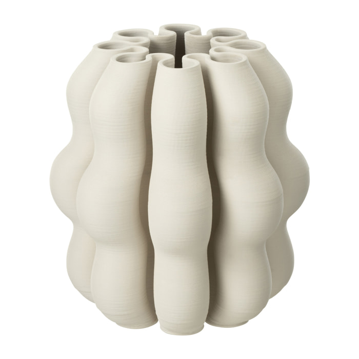 J-Line vase Naos - céramique - beige - small - Ø 23 cm