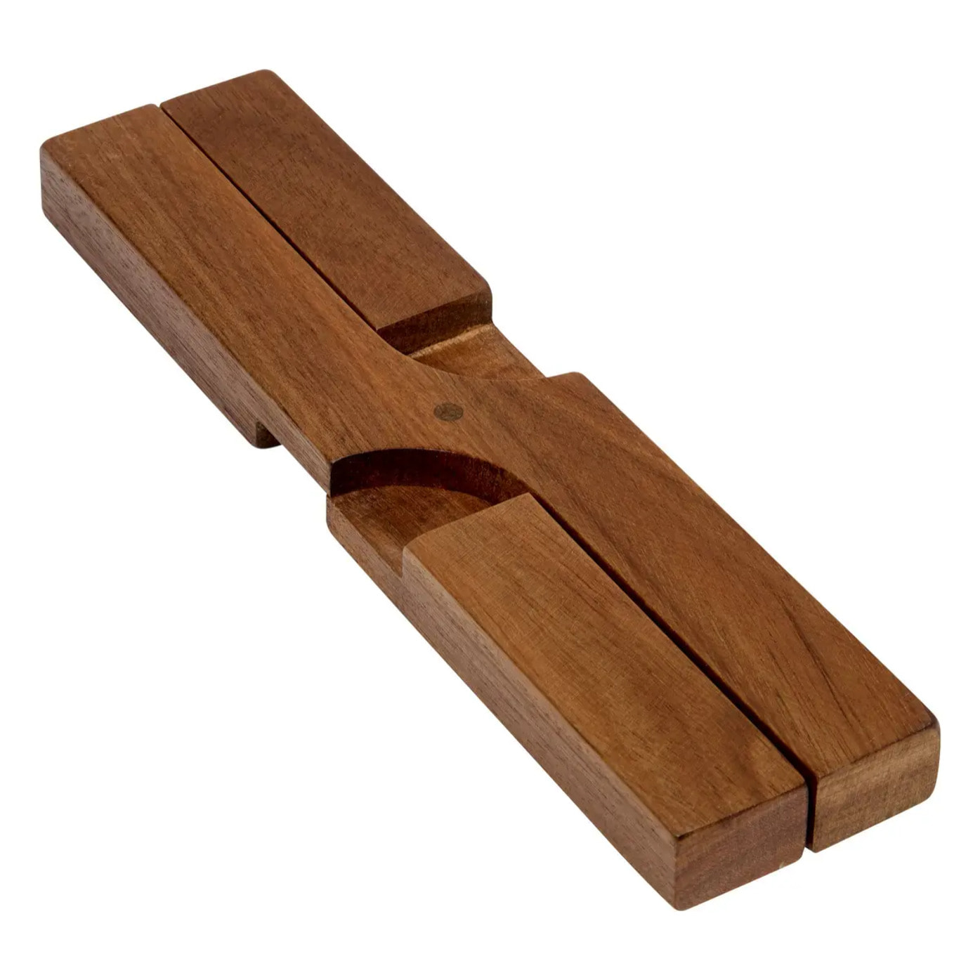 Dessous de plat L21cm en croix Acacia bois foncé