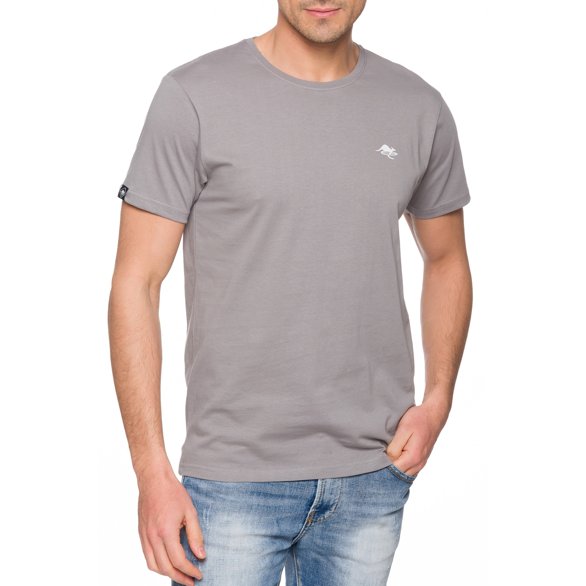 T-shirt in cotone 150 gr Hot Buttered Lizard Colore Grigio Chiaro