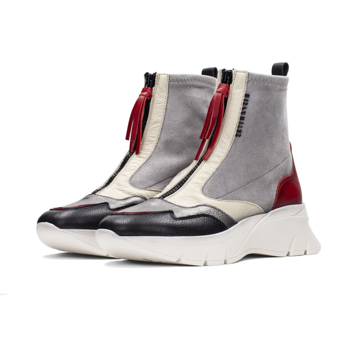 Botin sport Helsinki Negro gris rojo 5 cm