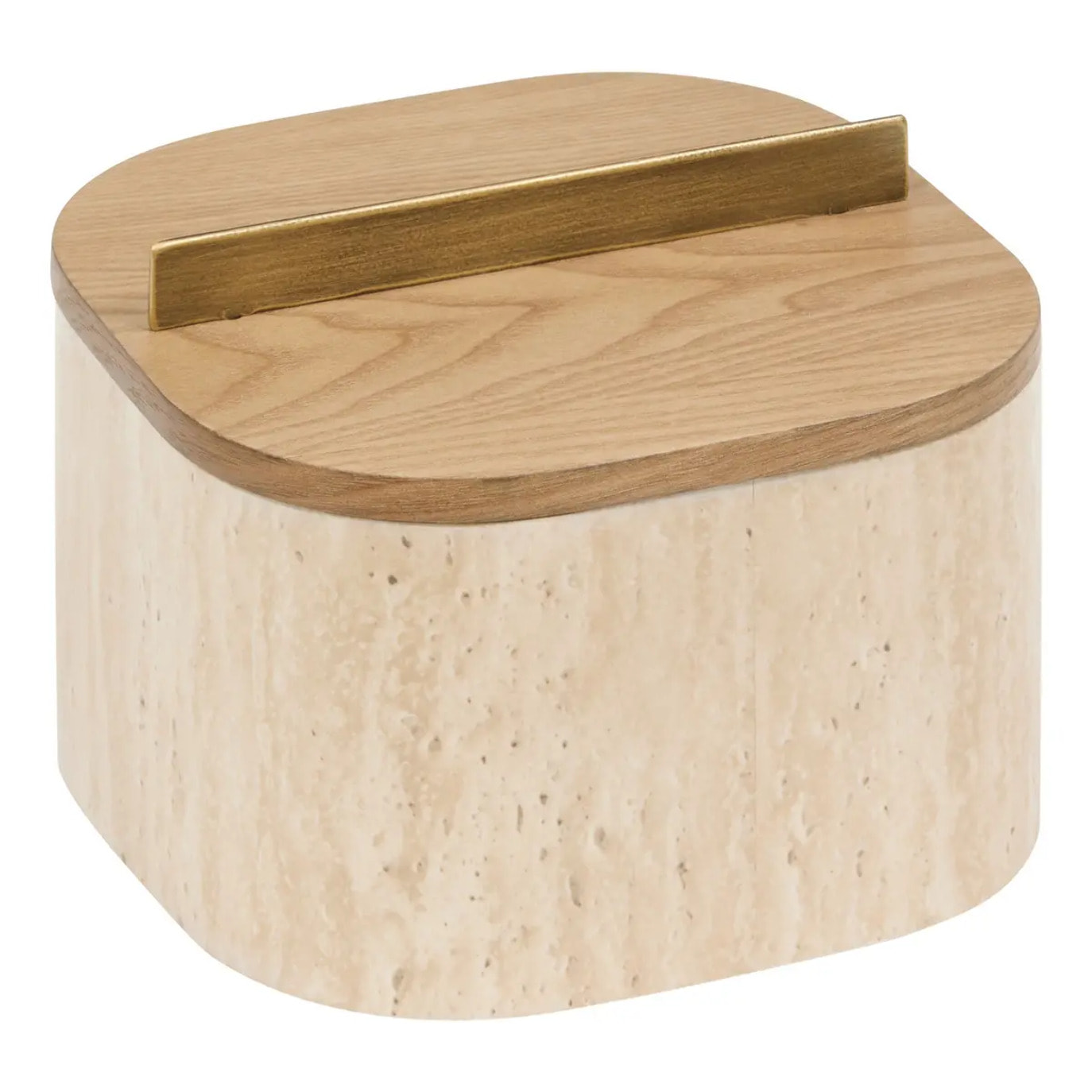 Lot de 2 boîtes déco Anaya L14/18cm beige