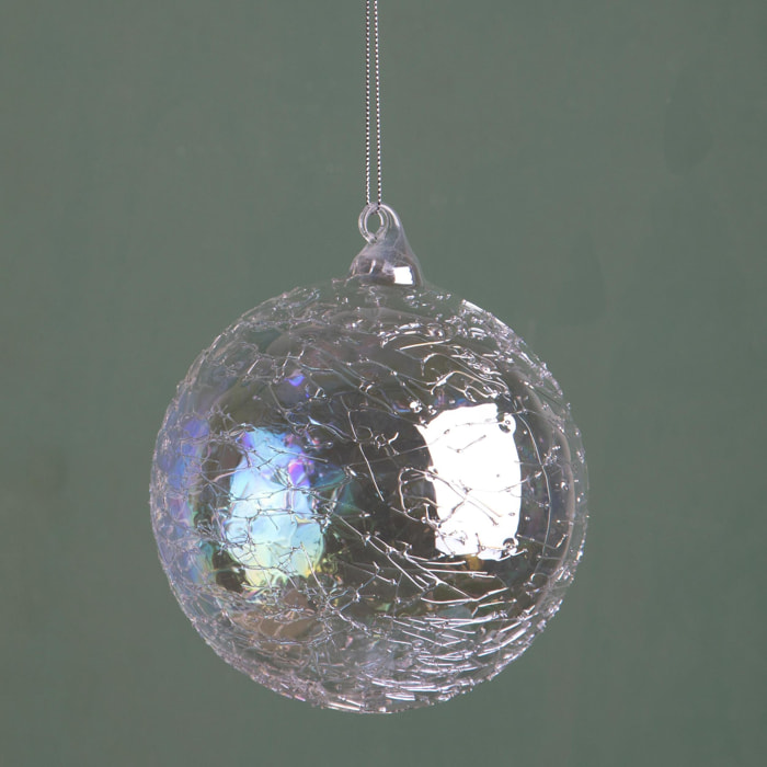 Sfera Cracked - Pezzi 2 - Colore Trasparente - 12x12Hx12cm - Bianchi Dino