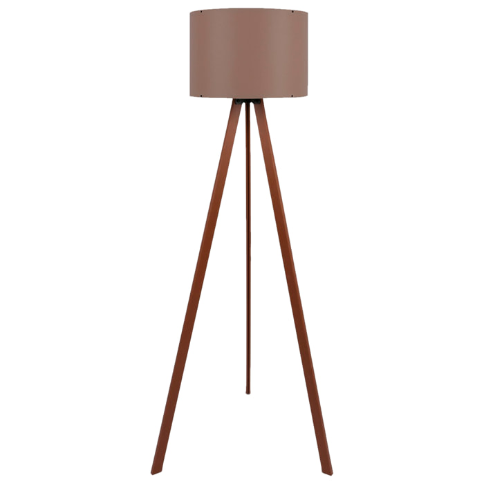 Lámpara de pie 38 x 140 cm. marrón visón, tipo E 27_x000D_
Max 60 W (Bombilla Incandescente)_x000D_
Max 20 - 25 W (Bombilla de Bajo Consumo)_x000D_
Max 9 - 15 W (Bombilla