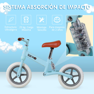 Bicicleta de Equilibrio Sin Pedales Azul