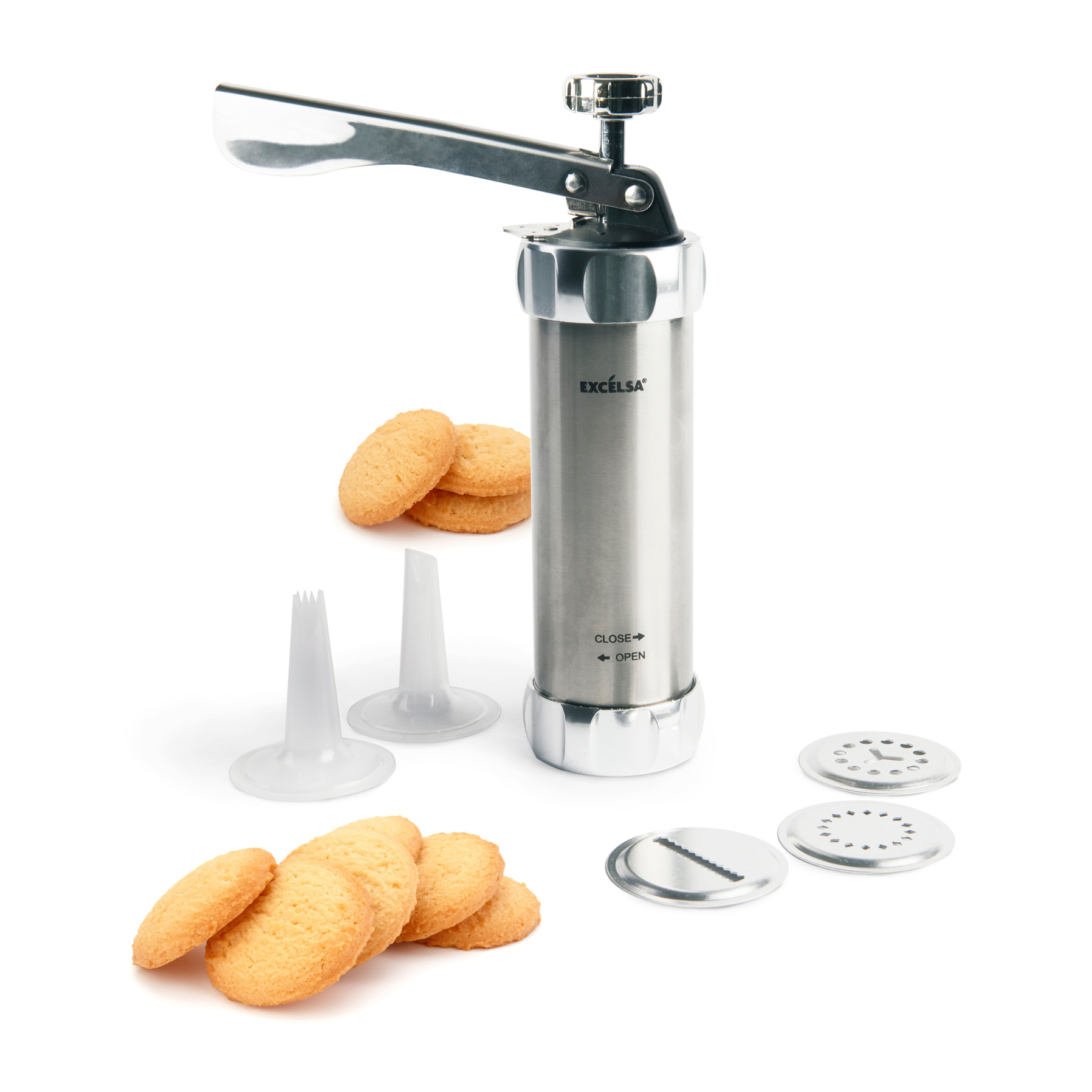 Presse à Biscuits Excelsa – Biscuits, Aluminium Argenté