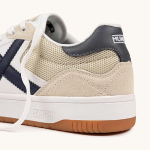 Sneaker de Estética Contemporánea Beige y Marino | MUNICH STILO 08