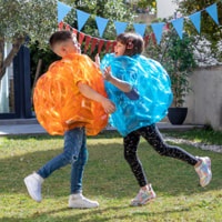 Palla gonfiabile gigante paracolpi Bumpoy (x2) - blu e arancione - Ø62 cm - +2 anni