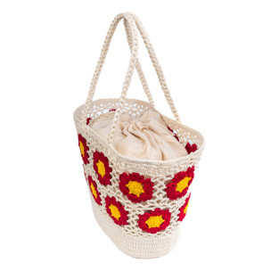 Belbo Bolso de hombro Mujer. Fabricaco en algodón tejido artesanal a mano.