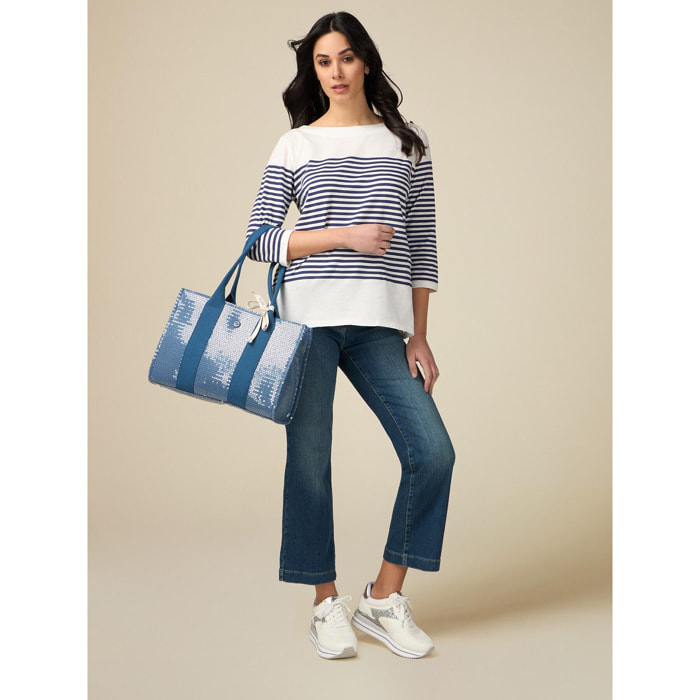 Oltre - Jeans little flare - Blu