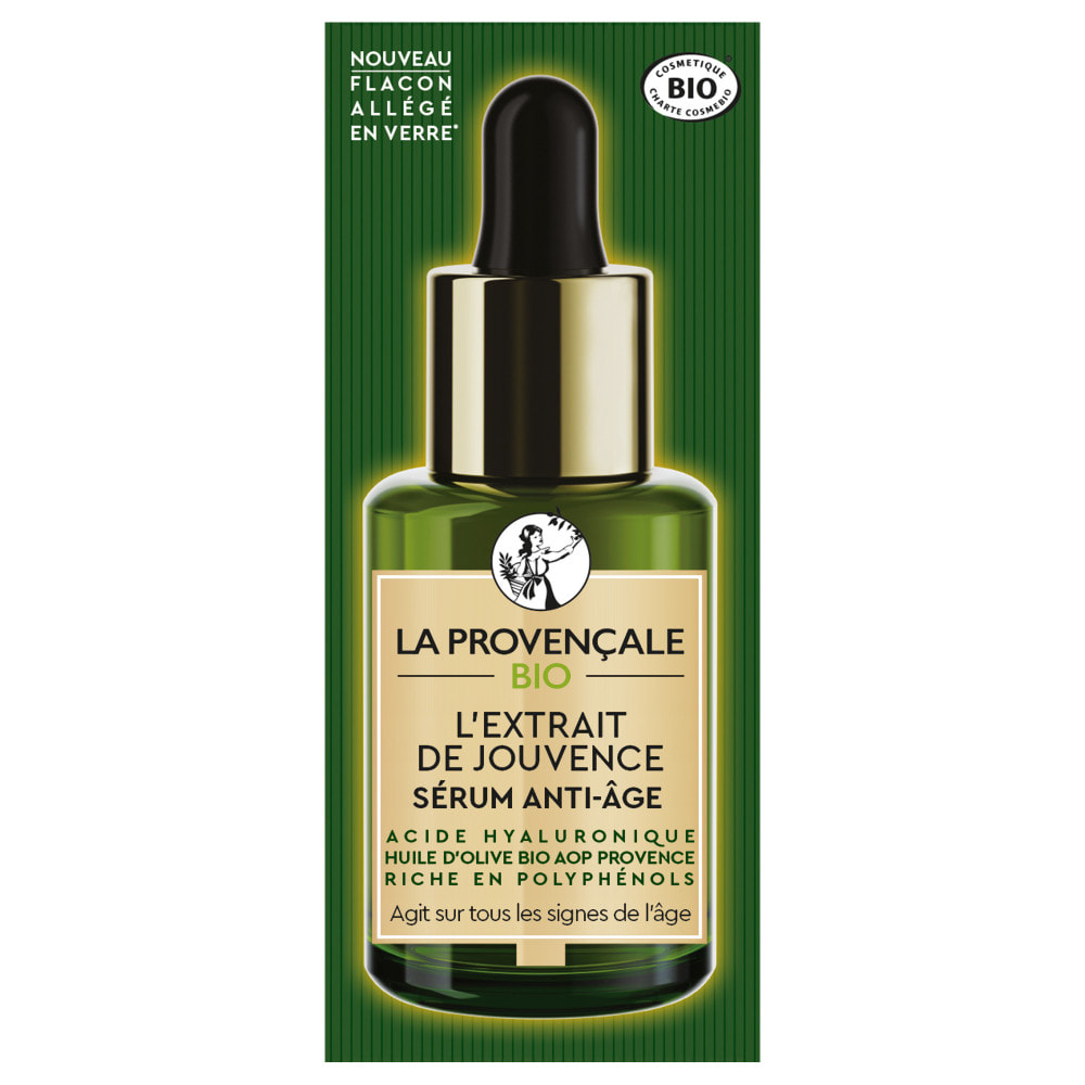 La Provençale Oleo-Jeunesse - Sérum Booster d'Hydratation Anti-âge - Omégas d'huile d'Olive verte & Acide hyaluronique - Tous ty