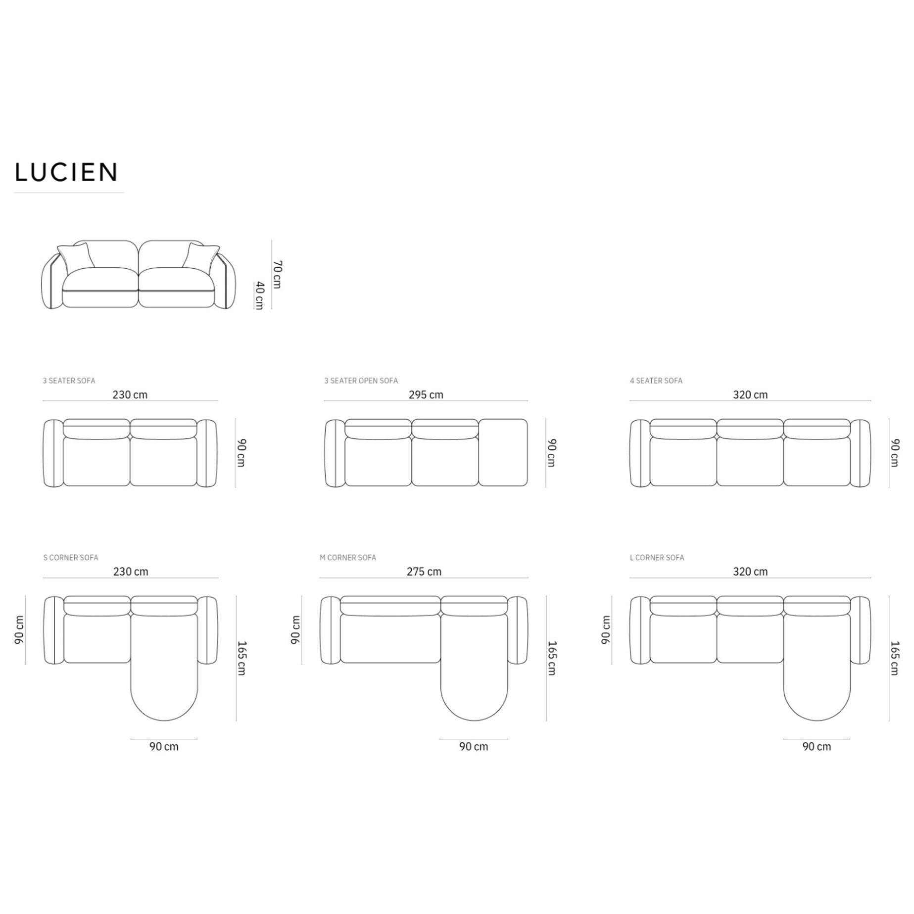 Canapé modulable droit "Lucien" 3 places en velours beige foncé