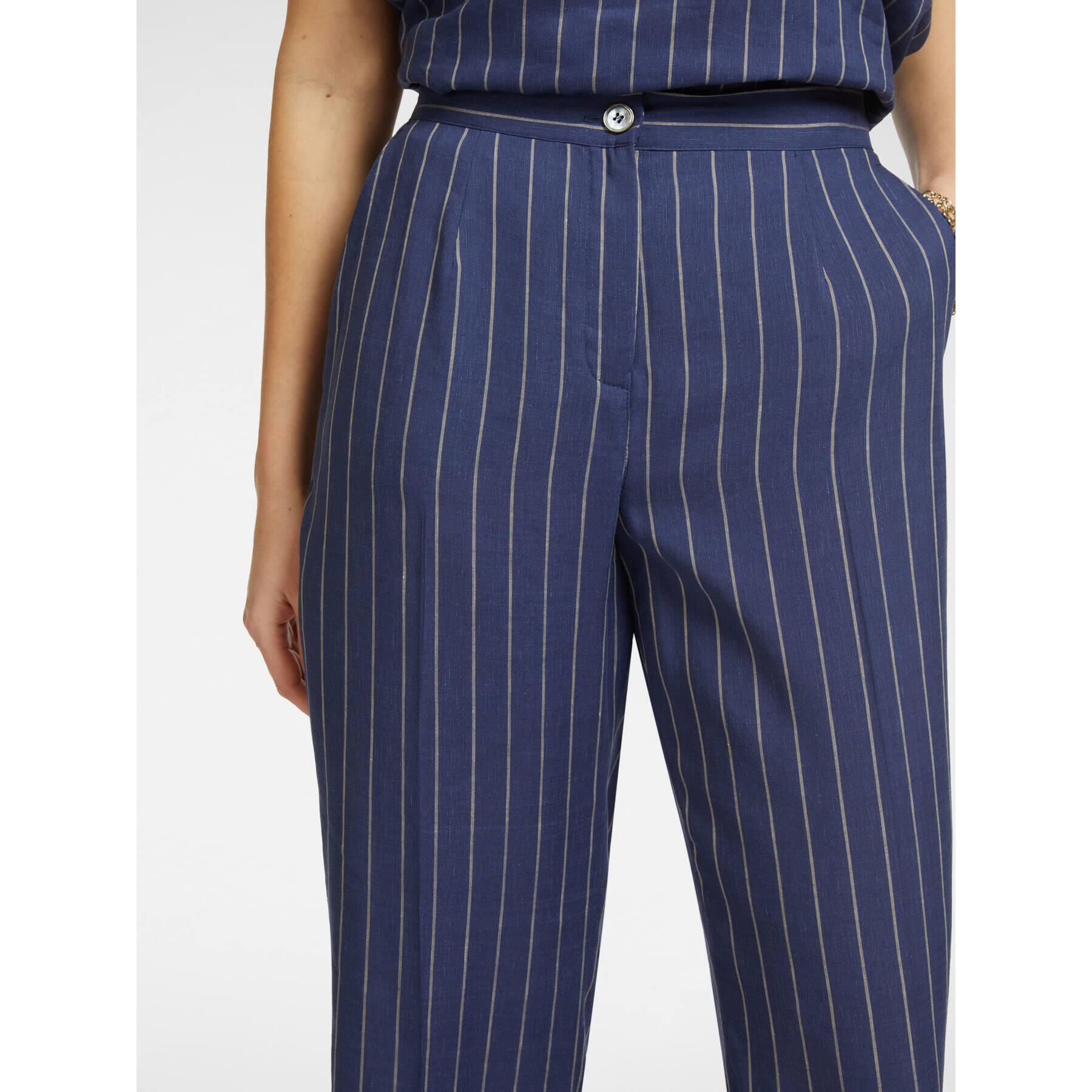 Elena Mirò - Pantalón raya diplomática - Azul