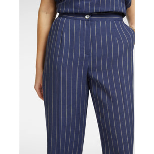 Elena Mirò - Pantalón raya diplomática - Azul