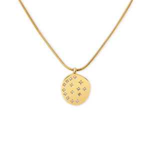 Collana Bling in Acciaio Placcato Oro