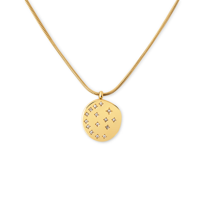 Collana Bling in Acciaio Placcato Oro