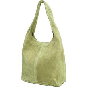 Borsa a mano da donna Made in Italy - Modello Valeria Chic - 100% pelle - 40.0 x 35.0 x 15.0 cm