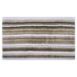 Tapis de bain pur coton 2000 g/m² rayé beige Venice beige