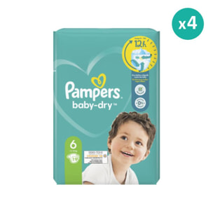 4x19 Couches Baby-Dry Taille 6, Pampers
