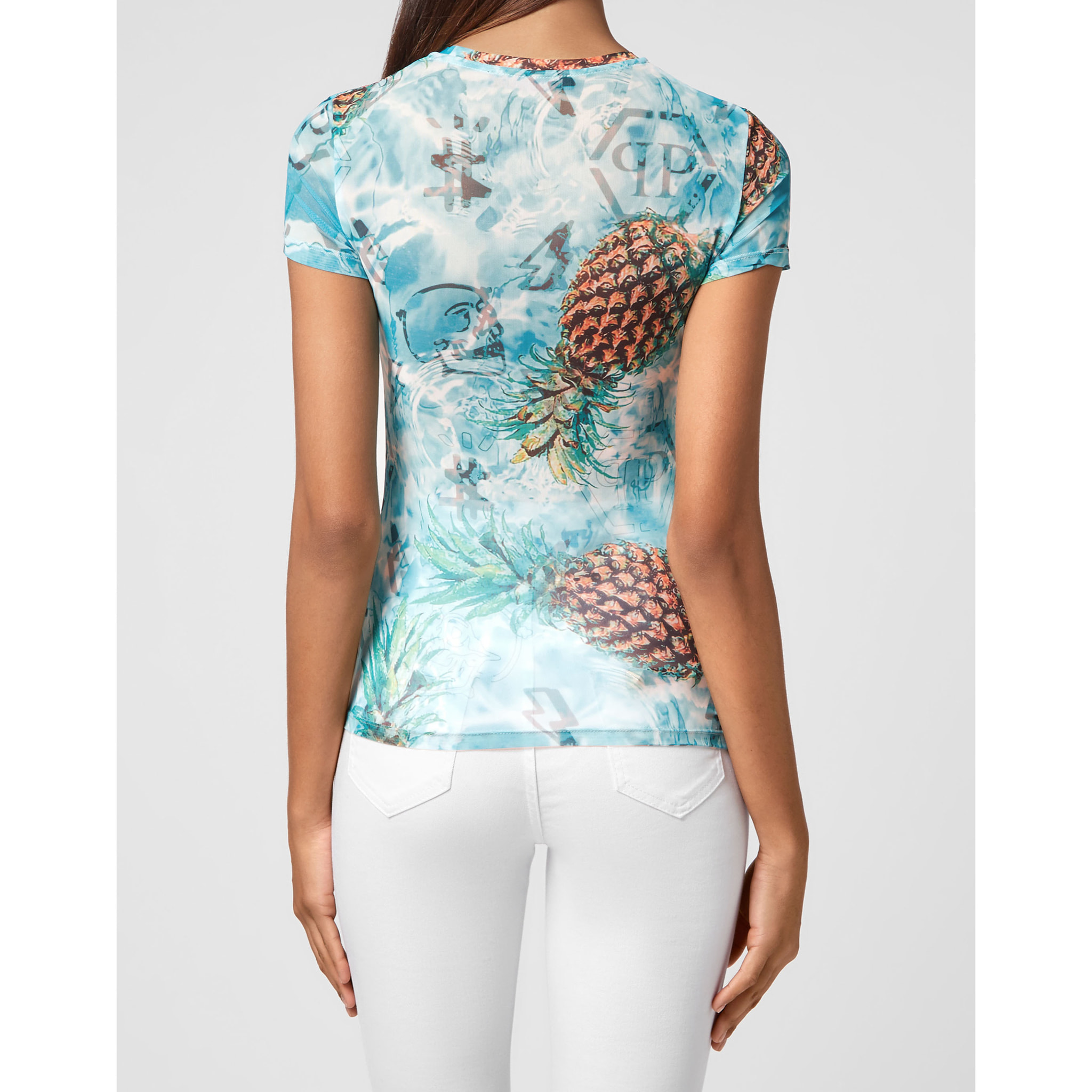 PHILIPP PLEIN Camiseta Cuello Redondo PINEAPPLE SKIES