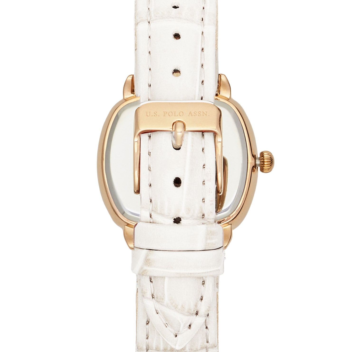 Orologio U.S. Polo Assn. in pelle bianca