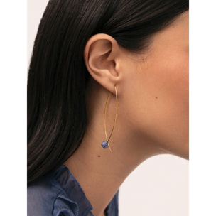 Pendientes Arch Stone Acero Baño Oro