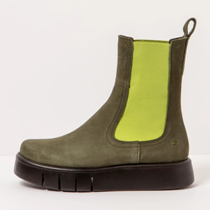 Botines 1345 NOBUCK KAKI-PISTACHO/ MALAGA color Kaki-pistacho