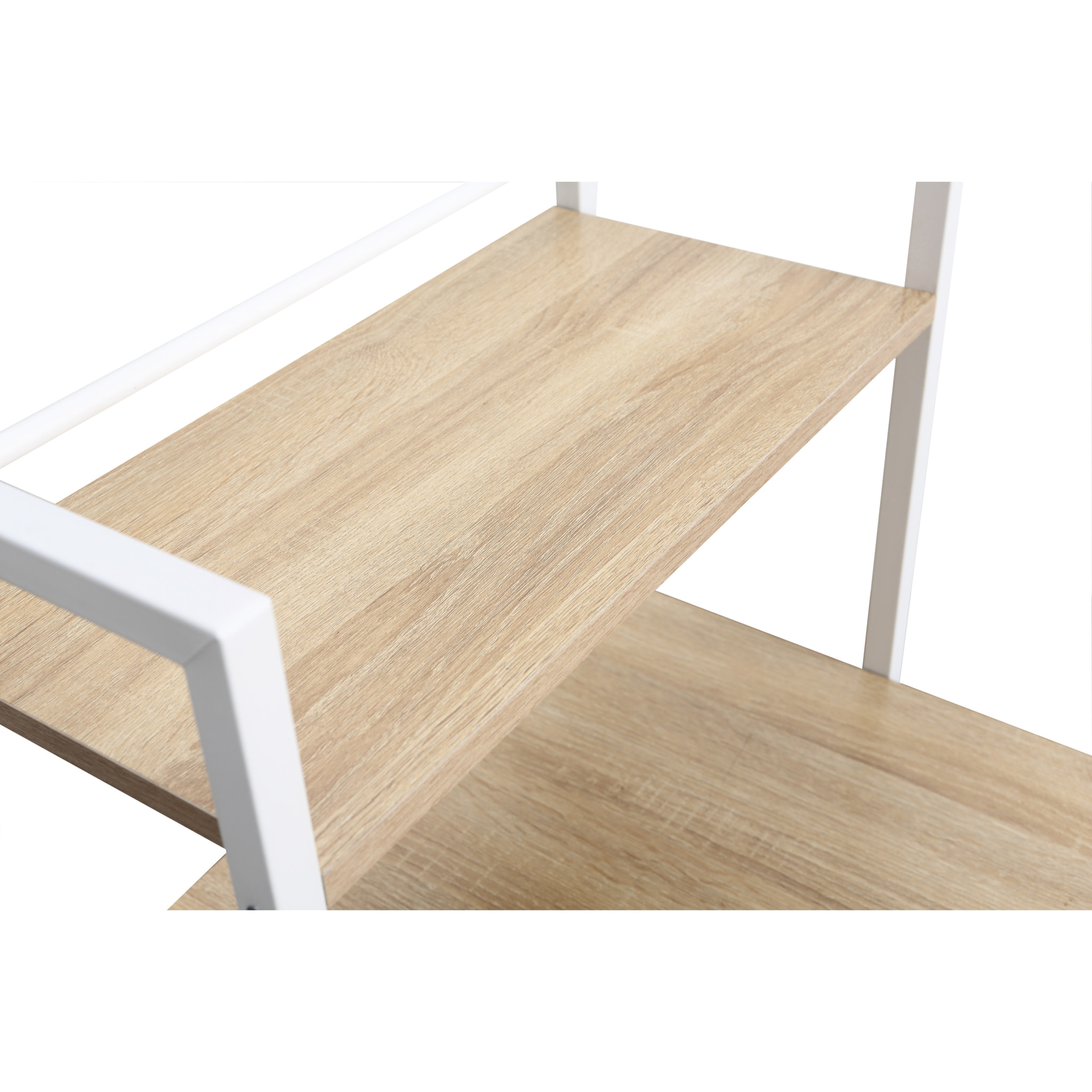 Escritorio Design roble y blanco 110x110x53 cm