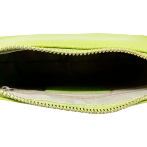 Chicca Borse - Tracollina Clutch Donna in Vera Pelle - Colore Verde Chiaro