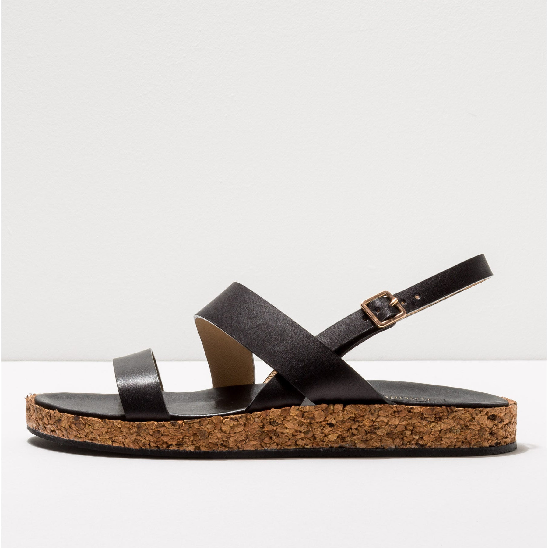 Sandalias S3212 RESTORED SKIN EBONY / TARDANA color Ebony