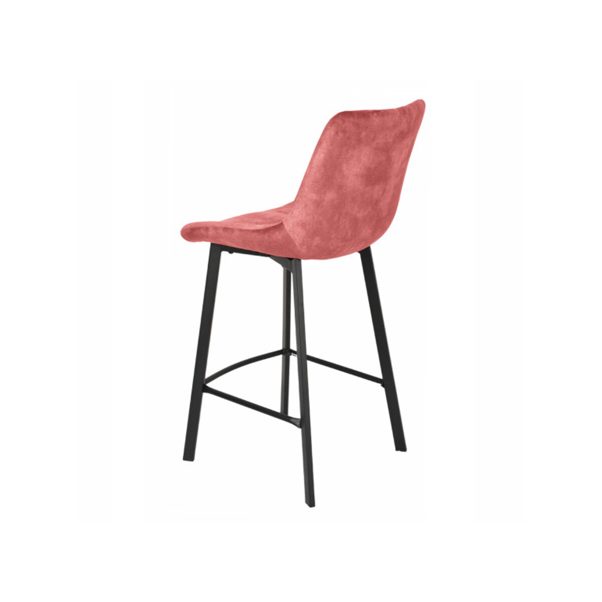 Tabouret de bar rembourré et capitonné en velours - EMMA 2