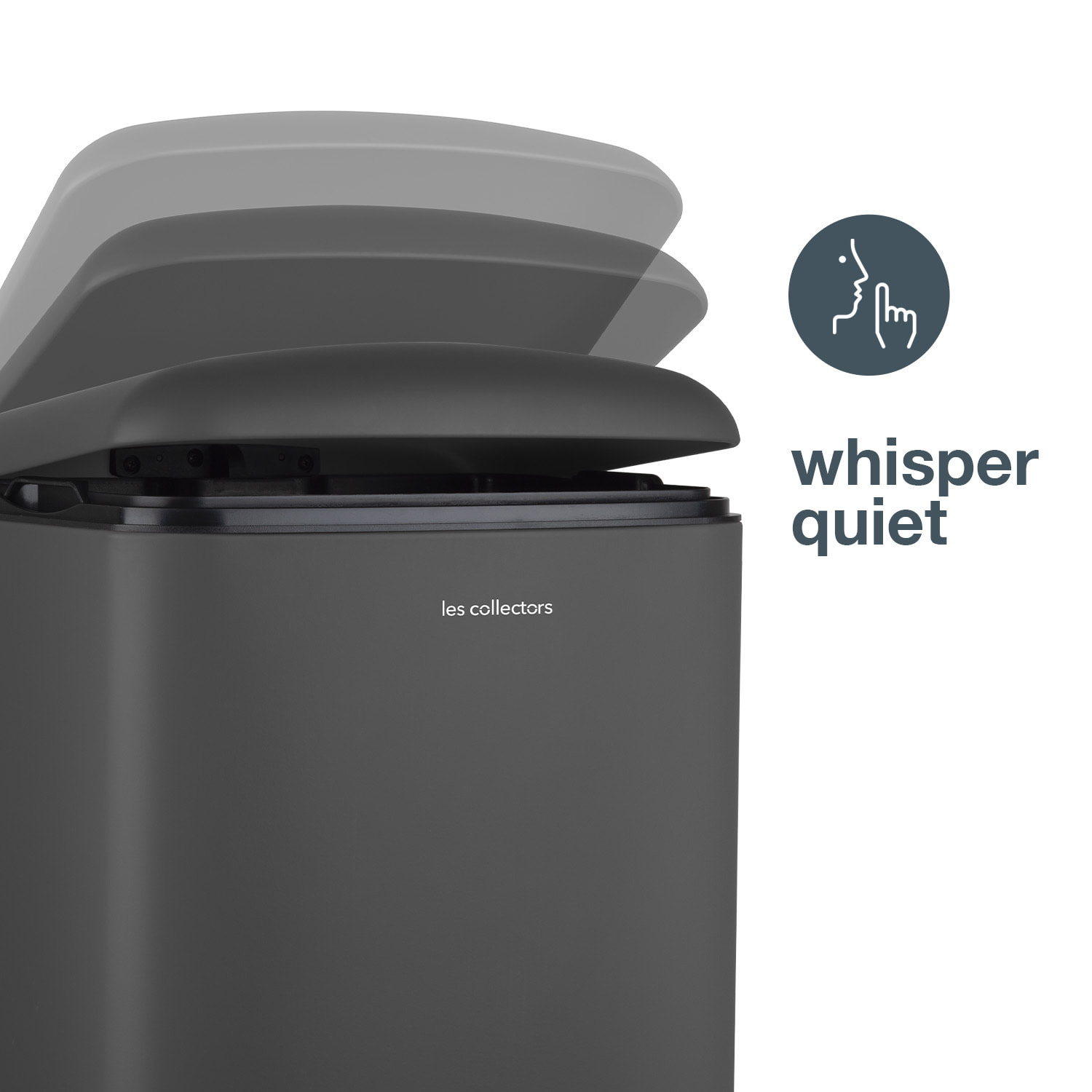 Papelera de cocina con pedal Nº 831 Les Collectors (40 L- cubo interior extraíble- gris antracita)